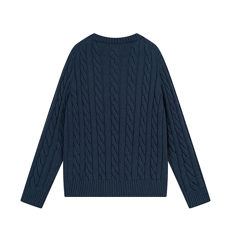Style No. 2503 P220 Polo Ralph Lauren solid color comfortable thick cable twist knitted sweater Color: cream black navy gray Size: S (recommended within 120) m (recommended within 140) L (recommended within 160) xL (recommended within 180)